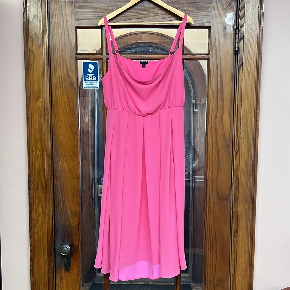 Torrid Chiffon Cowl Neck Midi Dress